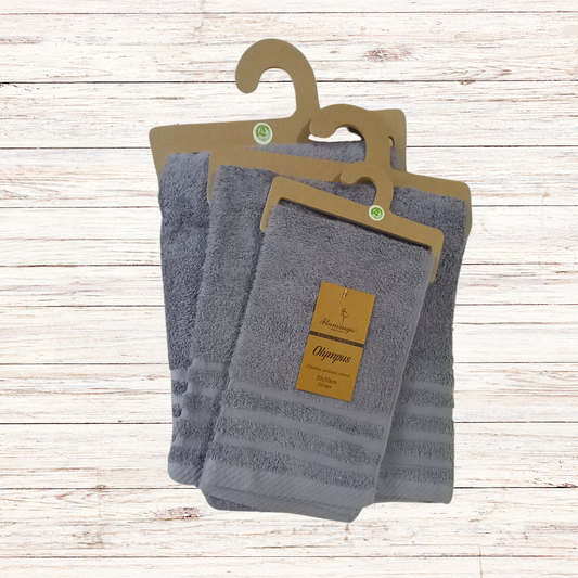 Πετσέτα Σώματος 70x140cm Πενιέ Σx.Olympus 550 gsm Γκρι - Flamingo - MyHouseandKids