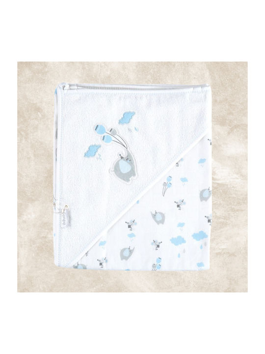 Βρεφική Κάπα Με Μουσελίνα Εκρού 75x75cm - Bi Baby - MyHouseandKids