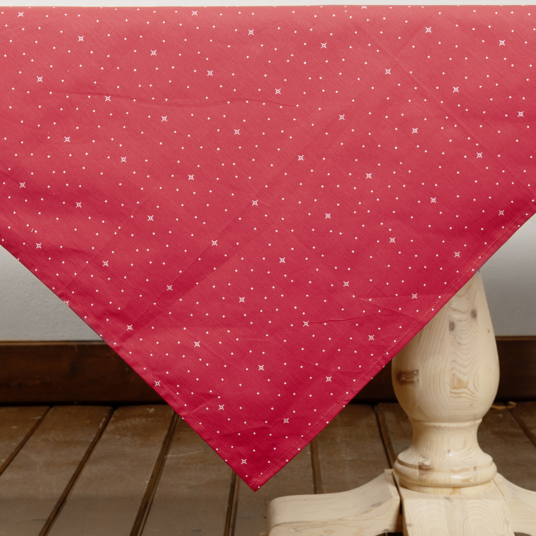 Χριστουγενιατικο Τραπεζομάντηλο Κόκκινο Καρέ 85x85cm - Nima - MyHouseandKids