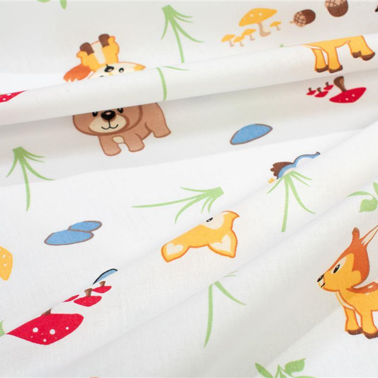 Πάνα Aγκαλιάς Forest Animals 570 80X80 White-Sky Blue Dimcol - Dimcol - MyHouseandKids