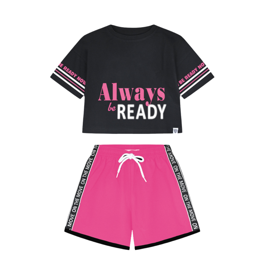 Σετ με Σορτς Μωβ "Always Be Ready" Energiers 16-226285-0 - Energiers - MyHouseandKids