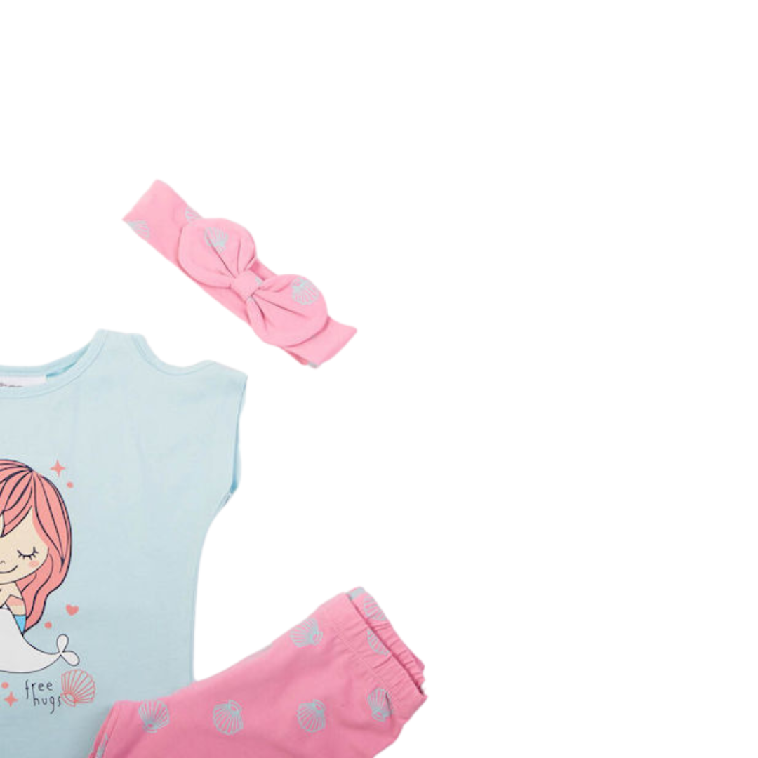 Σετ Βαμβακερό Aqua+ Ασορτι Κορδέλα - Trax - MyHouseandKids