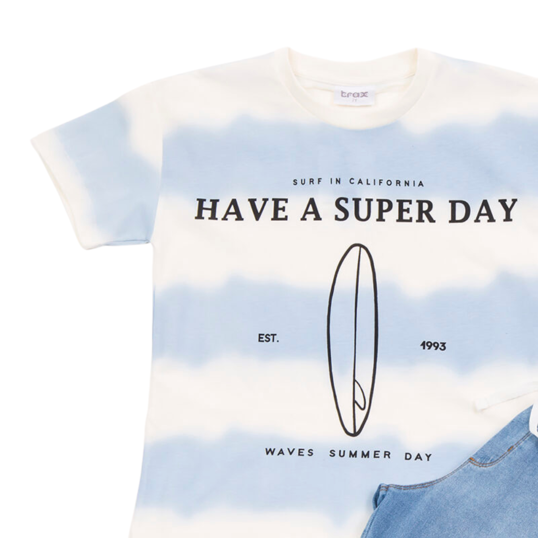 Σετ με Τζην Βερμούδα "Ηave a Super Day" - Trax - MyHouseandKids