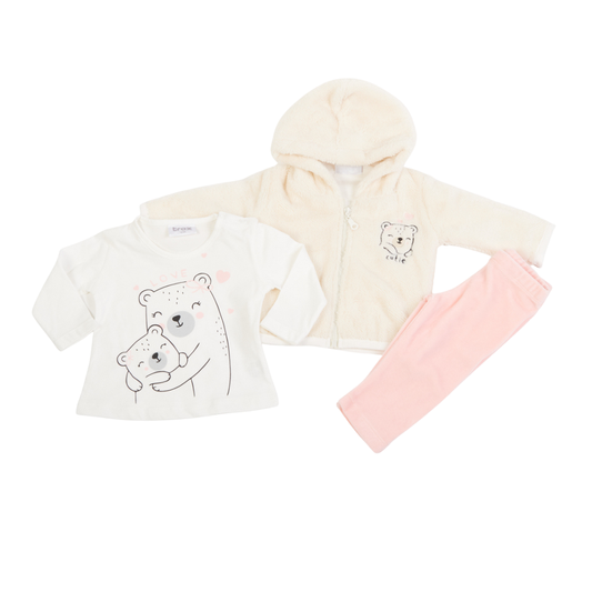 Bρεφικό Σετ 3 Tεμ Εκρού - Trax - MyHouseandKids
