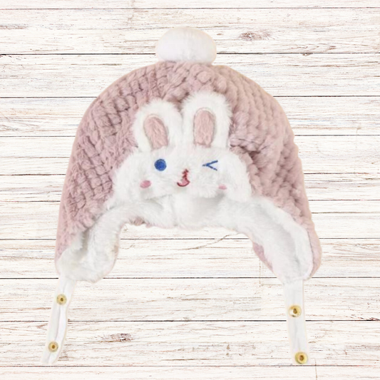 Σκουφάκι Γούνινο Baby Rabbit Σομον - MyHouseandKids