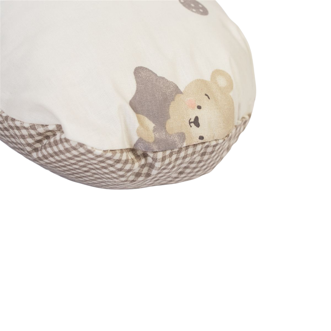 Μαξιλάρι Θηλασμού Bear' s Nest Λευκό-Γκρι Dimcol 60x50x15cm - Dimcol - MyHouseandKids