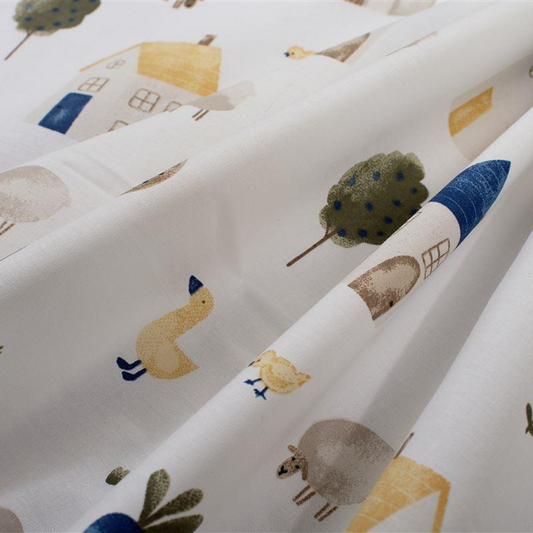 Πάνα Χασέ bebe Village 579 80X80 White-Green Dimcol - Dimcol - MyHouseandKids