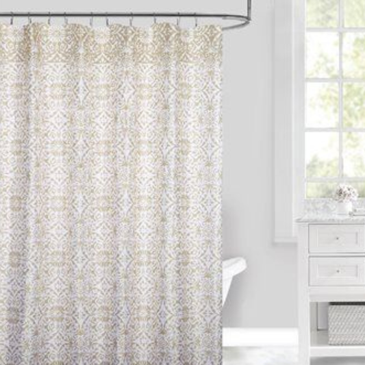 Κουρτίνα μπάνιου Σχ. Berta Mε Πατακι Λαδί - Flamingo - MyHouseandKids