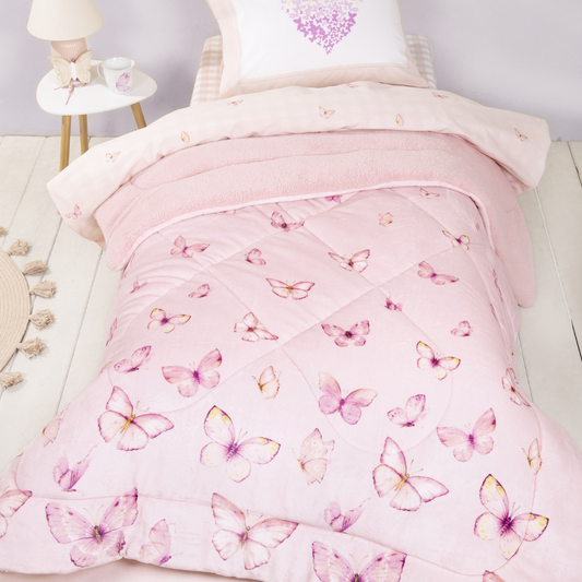 Κουβερτοπάπλωμα Μονό Bettina Ροζ Nima 160x220cm - NimaHome - MyHouseandKids