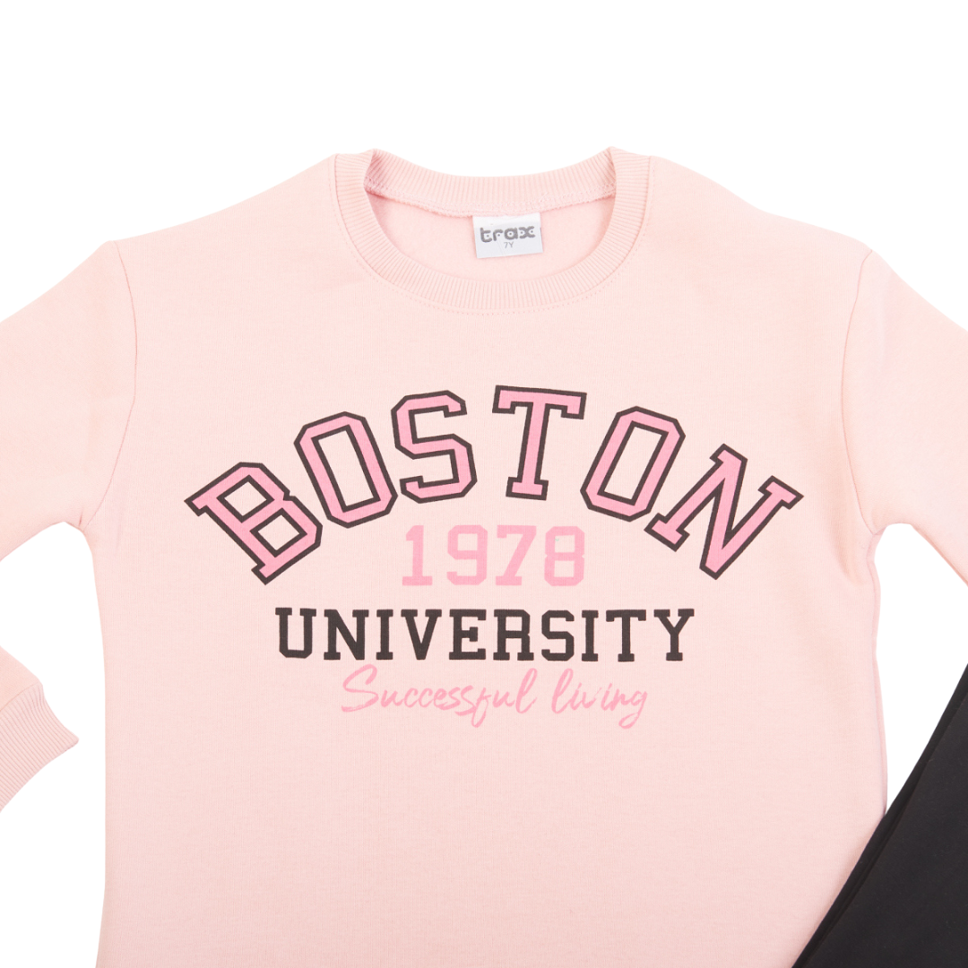 Χειμερινό Σετ με Κολάν Boston Ροζ - Trax - MyHouseandKids