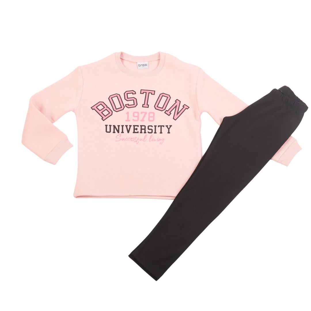 Χειμερινό Σετ με Κολάν Boston Ροζ - Trax - MyHouseandKids