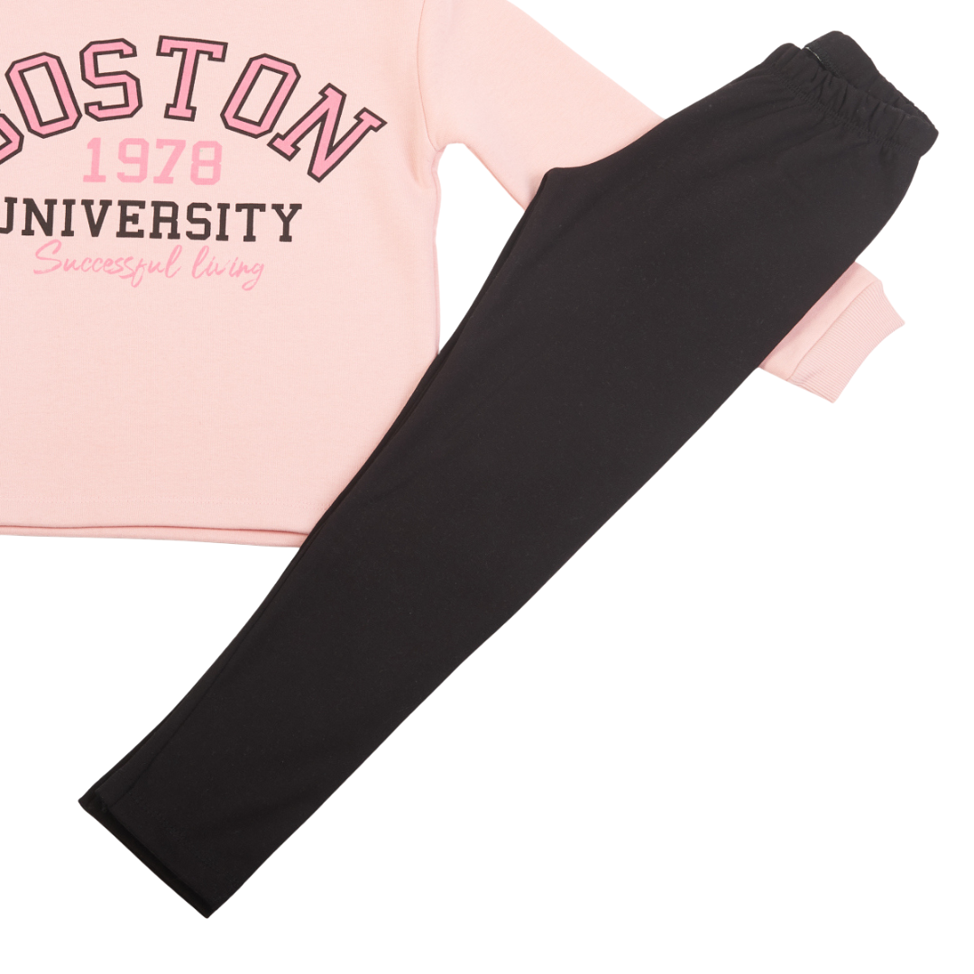 Χειμερινό Σετ με Κολάν Boston Ροζ - Trax - MyHouseandKids