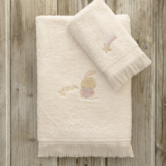 Βρεφικές Πετσέτες Bunny Bloom Σετ 2 Τεμ 380 gsm - Nima - MyHouseandKids