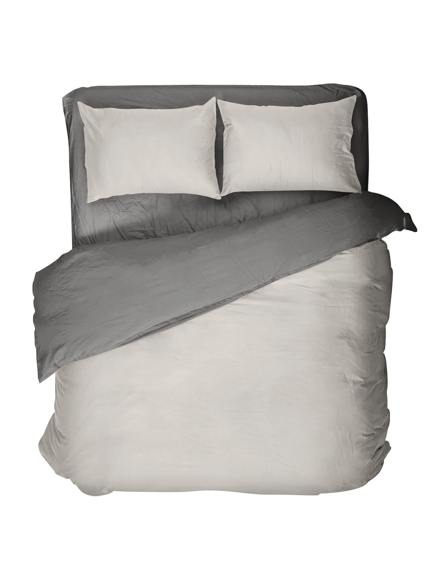 Παπλωματοθήκη Γίγας Colors - Oat Beige / Midnight Gray
