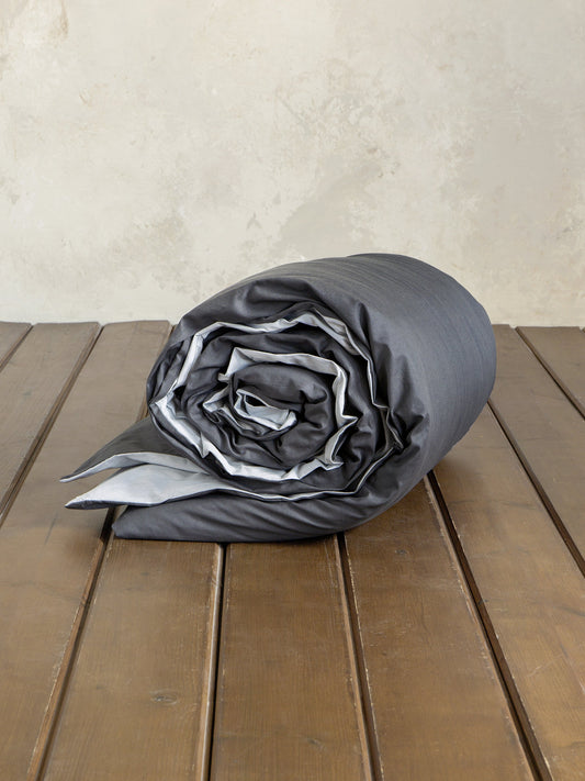Παπλωματοθήκη Γίγας Colors - Shiny Gray / Midnight Gray