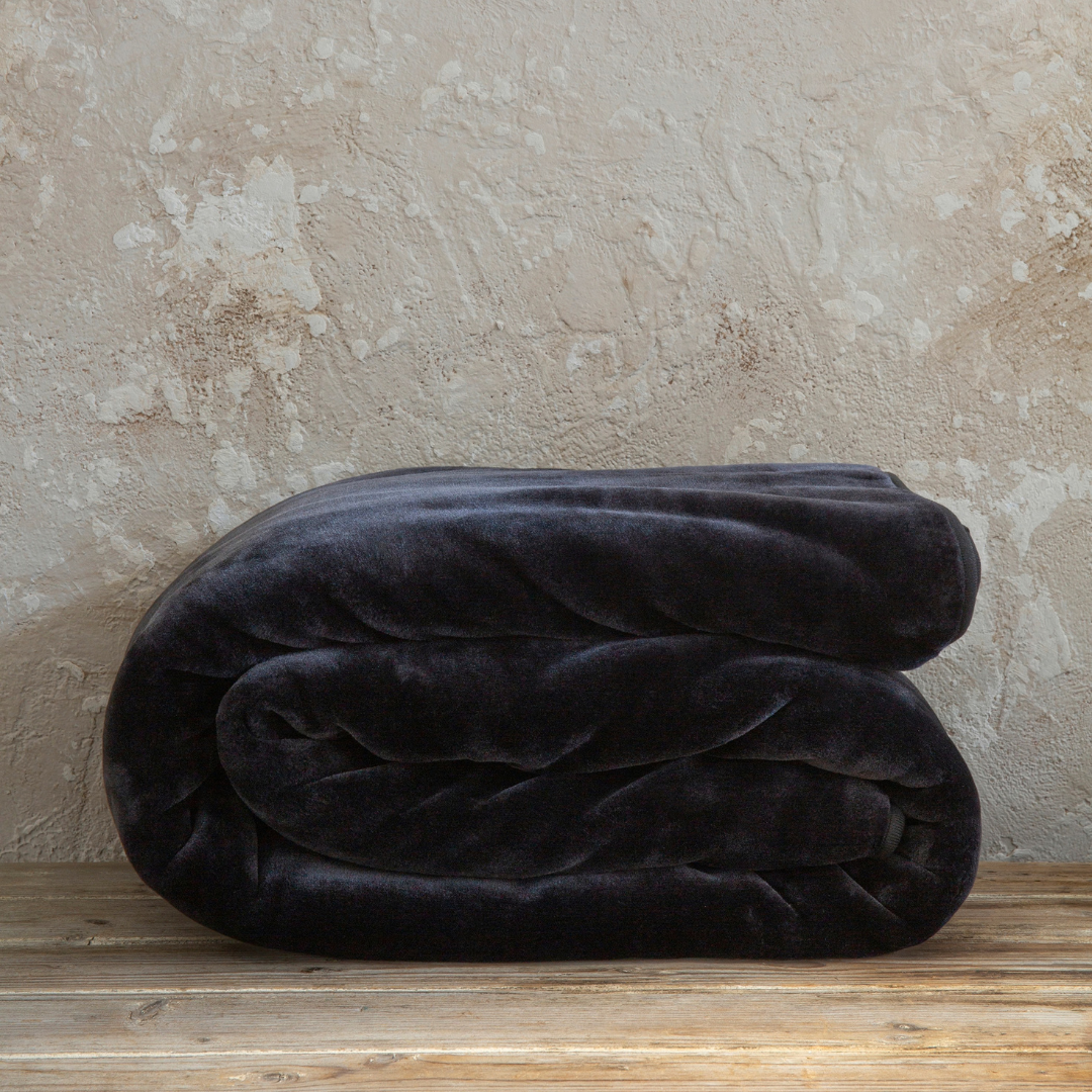 Κουβέρτα Βελουτέ Coperta Black Υπέρδιπλη Nima Home - Nima - MyHouseandKids