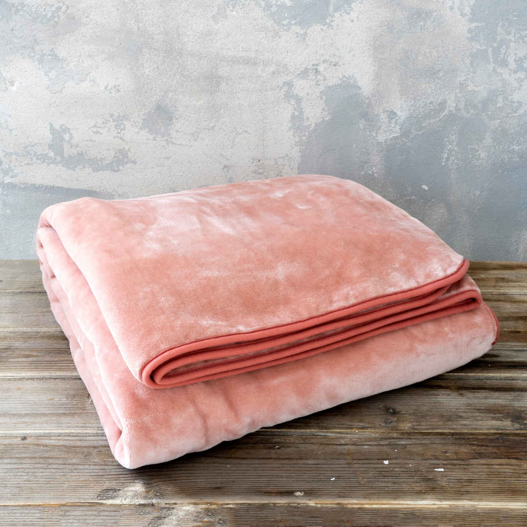 Κουβέρτα Βελουτέ Μονή Coperta Pink Ροζ Nima Home - Nima - MyHouseandKids