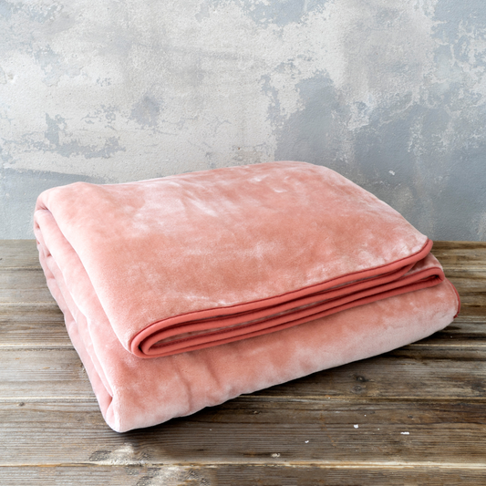 Κουβέρτα Βελουτέ Μονή Coperta Pink Ροζ Nima Home - Nima - MyHouseandKids