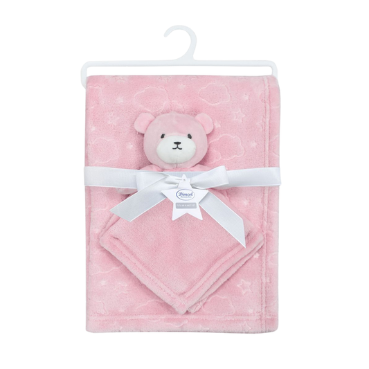 Κουβέρτα Coral Fleece 75X100 cm Pink + Πανάκι Παρηγοριάς - Dimcol - MyHouseandKids