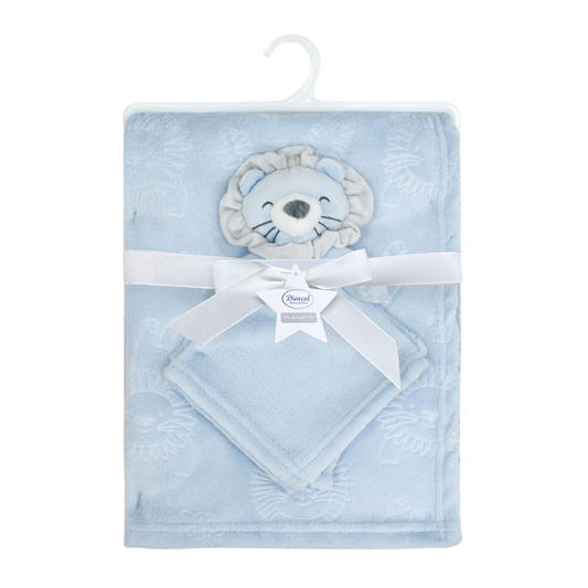 Κουβέρτα Coral Fleece 75X100 cm Sky Blue + Πανάκι Παρηγοριάς - Dimcol - MyHouseandKids