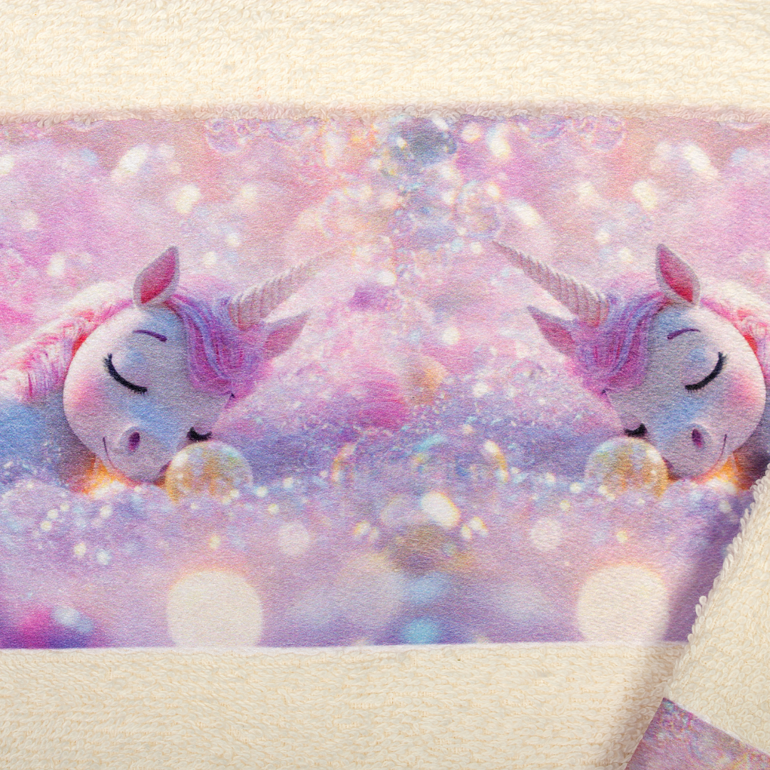Σετ Βρεφικές Πετσέτες Dreaming Unicorn Εκρού - Dimcol - MyHouseandKids