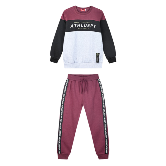 Παιδικό Σετ Φόρμας Χειμερινό Αγοριού Μπορντό-Μαύρο Energiers