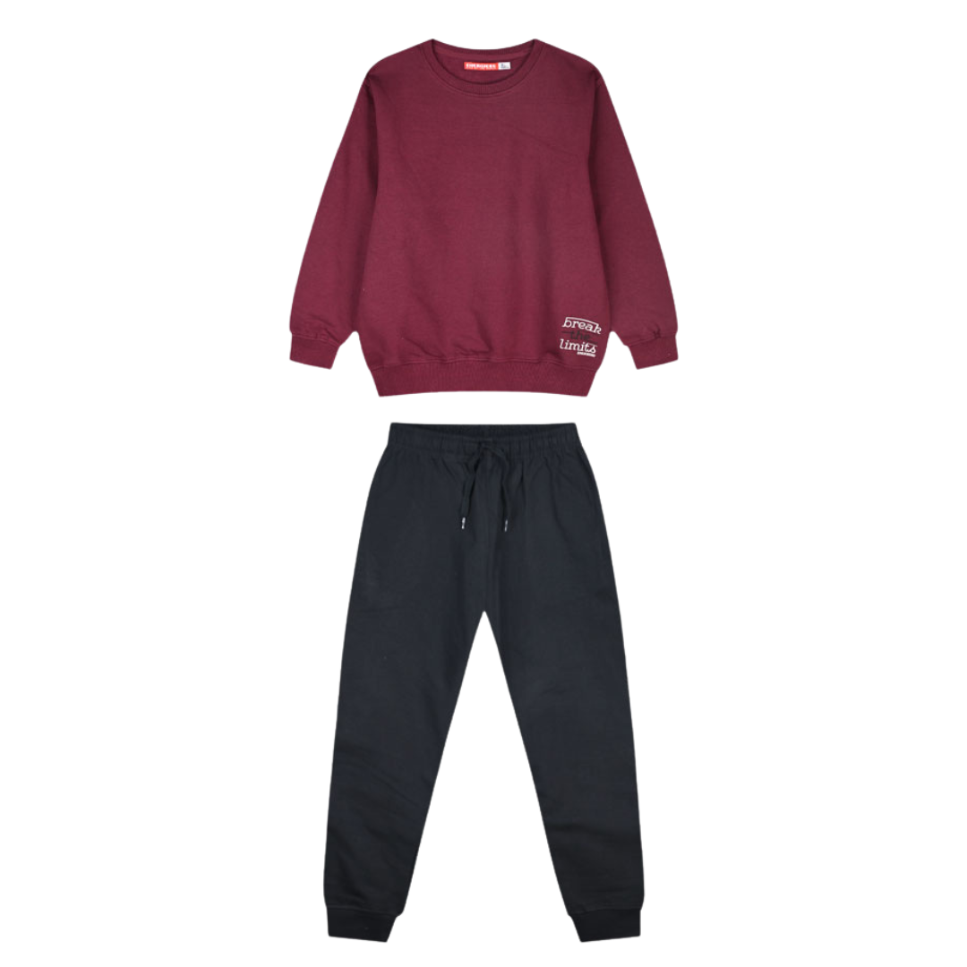 Παιδικό Σετ Φόρμας Αγοριού Χειμερινό Μπορντό-Μαύρο Energiers - Energiers - MyHouseandKids