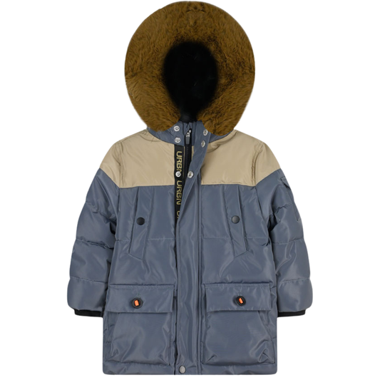 Μπουφάν Χειμερινο Αδιάβροχο Με Επένδυση Γκρι - Energiers - MyHouseadKids