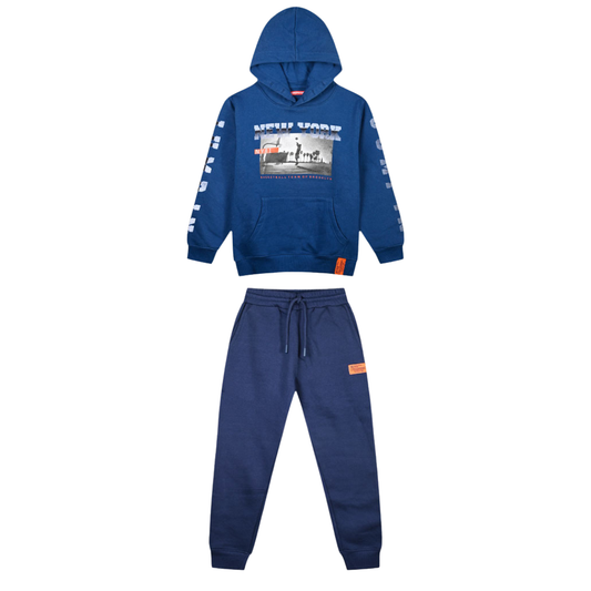 Φόρμα Σετ Αγοριού Με Κουκούλα Μπλε - Energiers - MyHouseandKids