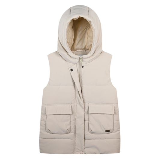 Μπουφάν Άμανικο Κοριτσιού Μπεζ - Energiers - MyHouseandKids