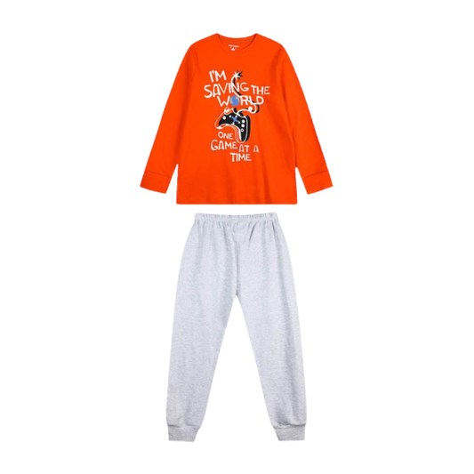 Πυζάμα Βαμβακερή Γκρι - Energiers - MyHouseandKids