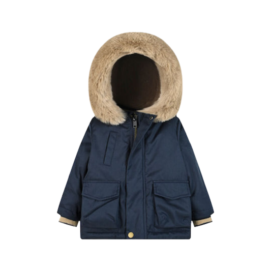 Μπουφάν Βρεφικό με Επένδυση & Κουκούλα Μπλε - Energiers - MyHouseandKids