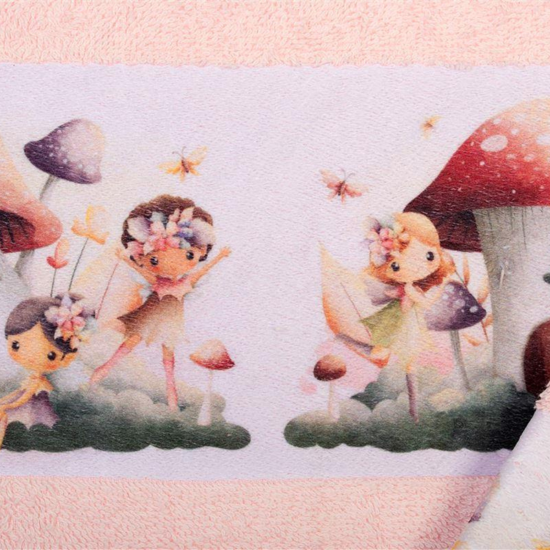 Σετ Βρεφικές Πετσέτες Fairies Ροζ - Dimcol - MyHouseandKids