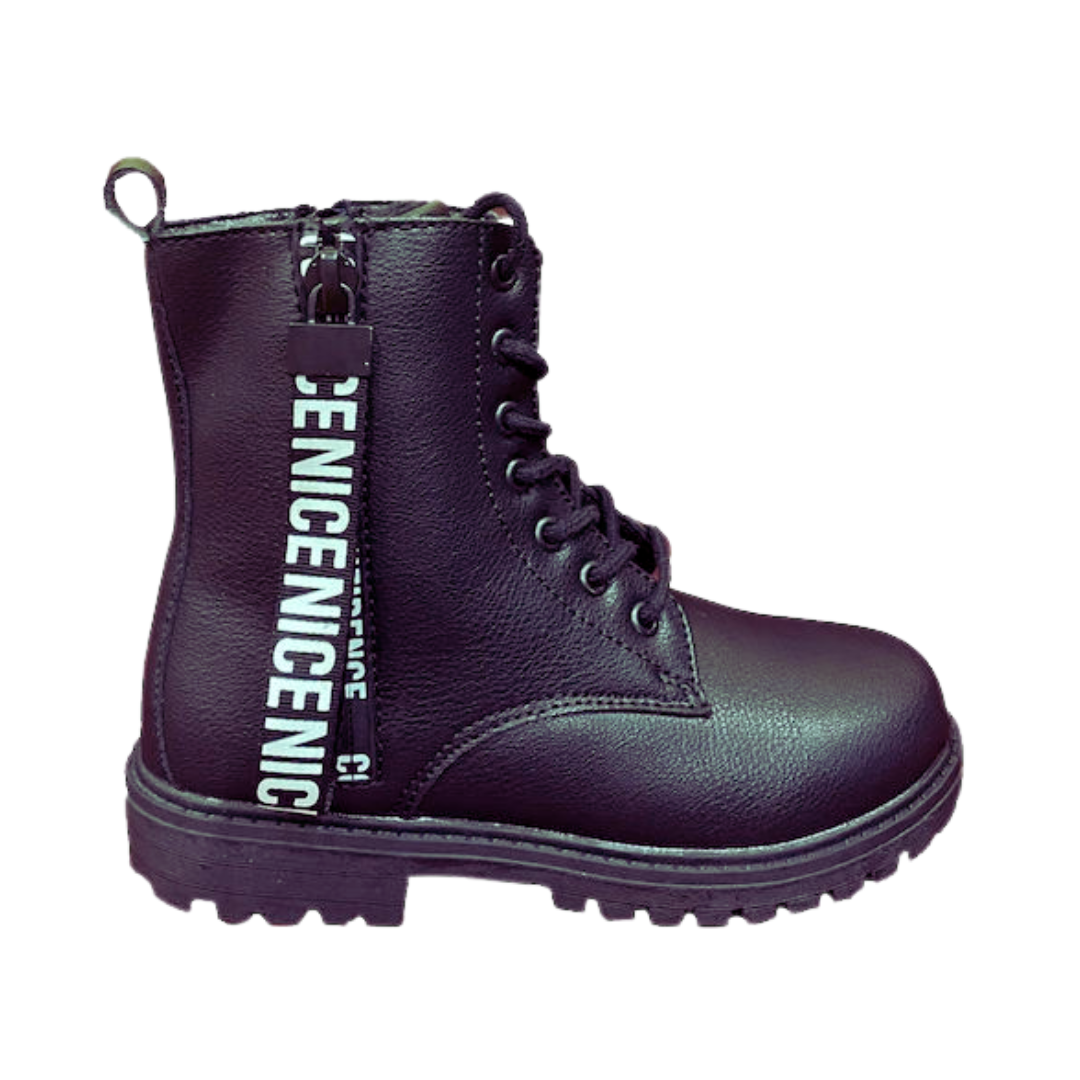 Μποτάκι - Αρβυλάκι Με Φερμουάρ Μαύρο - Fenecia - MyHouseandKids