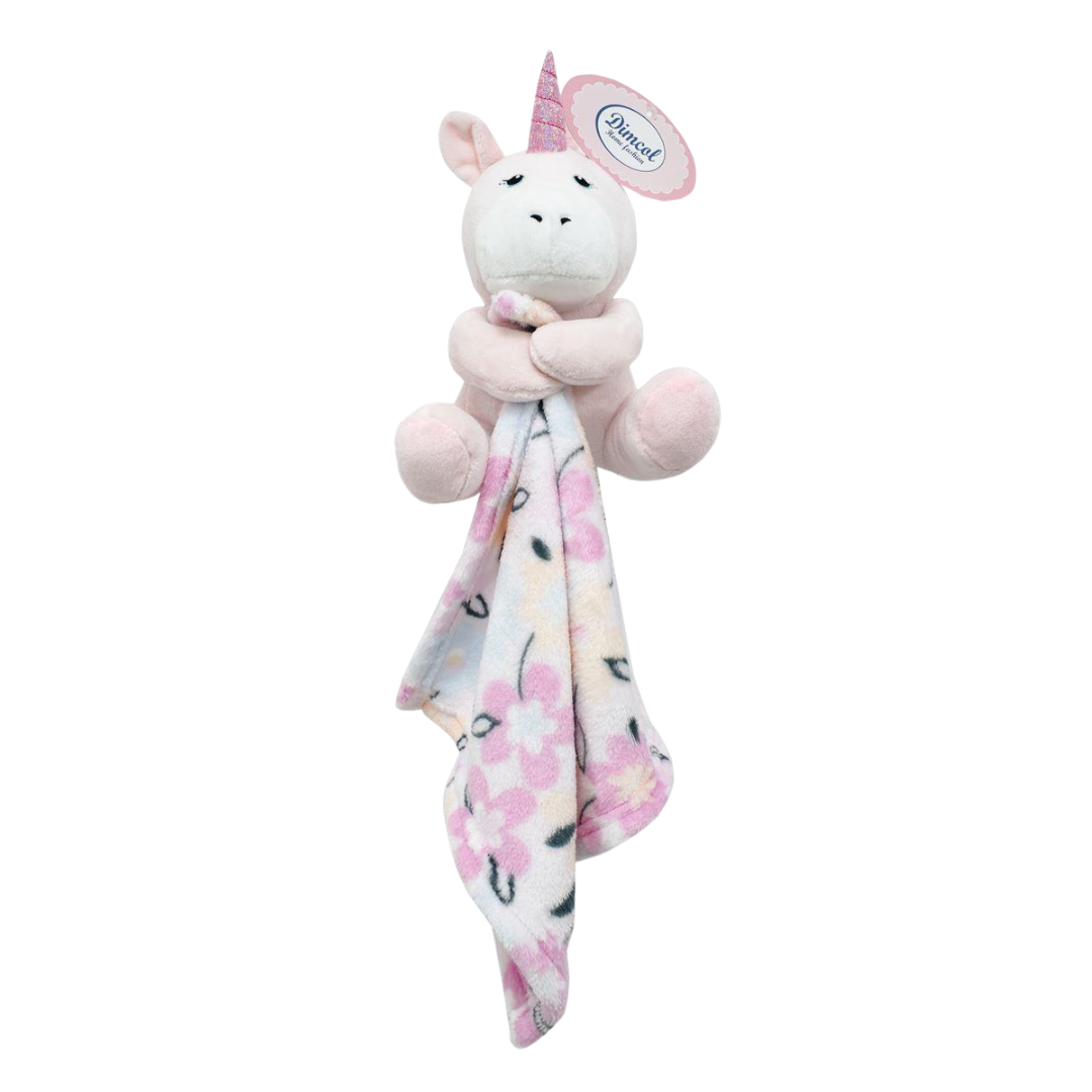 Λουτρινο Ζωάκι & Πανάκι Παρηγοριας Fleece Ροζ - Dimcol - MyHouseandKids