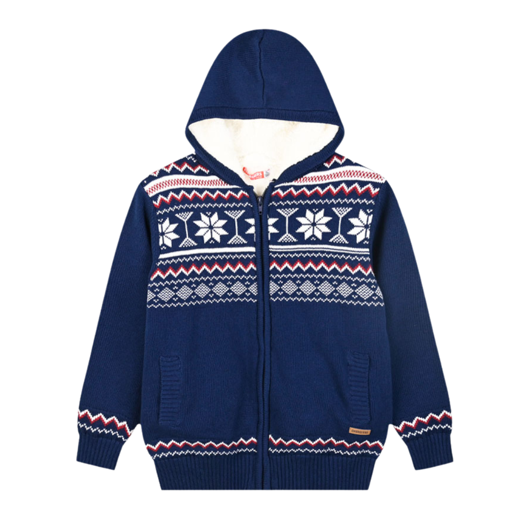 Ζακέτα Πλεκτή Με Fleece Μπλε Αγοριού Energiers 12-124115-6 - Energiers - MyHouseandKids