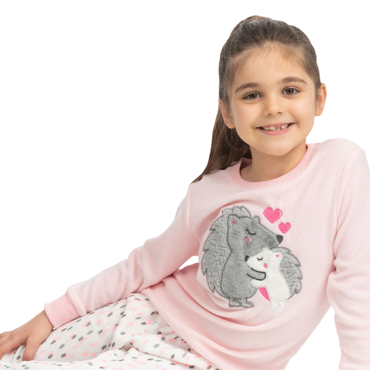 Πυζάμα Fleece Ροζ - Energiers - MyHouseandKids