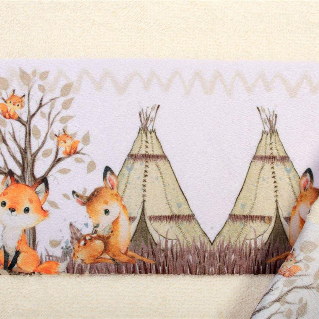 Σετ Βρεφικές Πετσέτες  Forest Animals Εκρού - Dimcol - MyHouseand Kids
