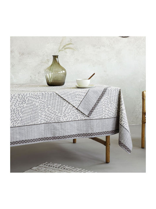 Τραπεζομάντηλο Fresia Γκρι- Μπεζ 150x190εκ. - NimaHome - MyHouseandKids