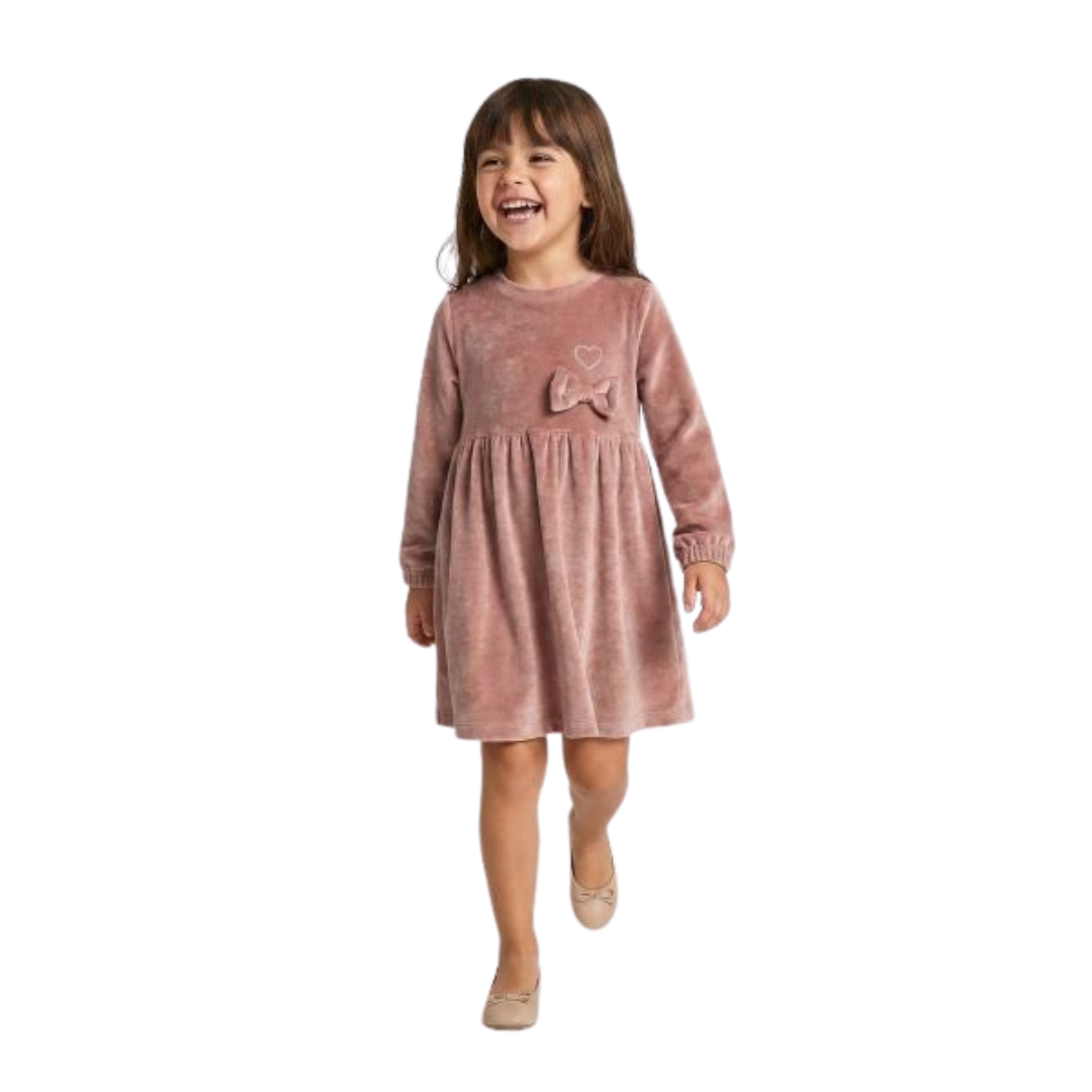 Φόρεμα Βελουτέ Ροζ Funky 227-729120-1 - Funky - MyHouseandKids