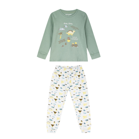 Πυζάμα Χειμερινή Gino-Dino Εκρού - Energiers - MyHouseandKids