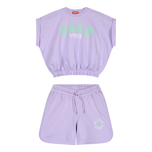 Σετ με Σορτς Μωβ "Good Vibes" - Energiers - MyHouseandKids
