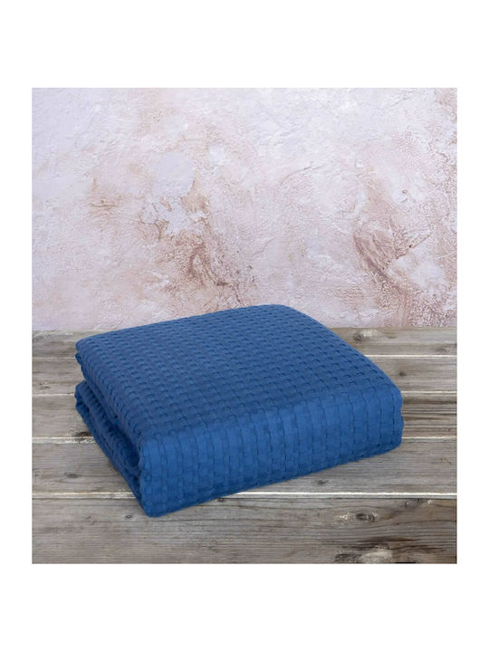 Κουβέρτα Πικέ Habit Blue 220x240cm - NimaHome - MyHouseandKids
