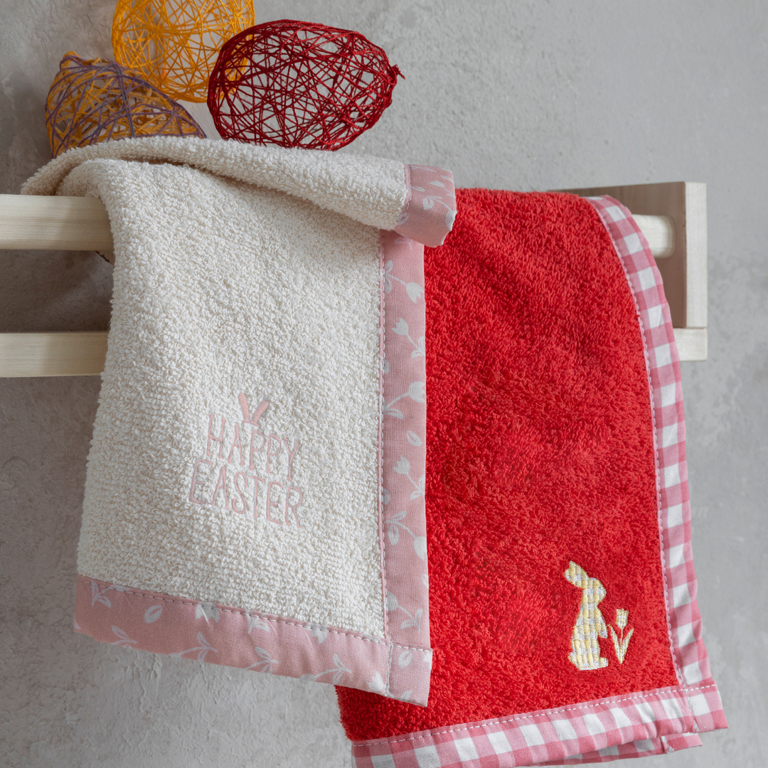 Πετσετούλα Κουζίνας Happy Easter Εκρού 40x40 Nima  - NimaHome - MyHouseandKids