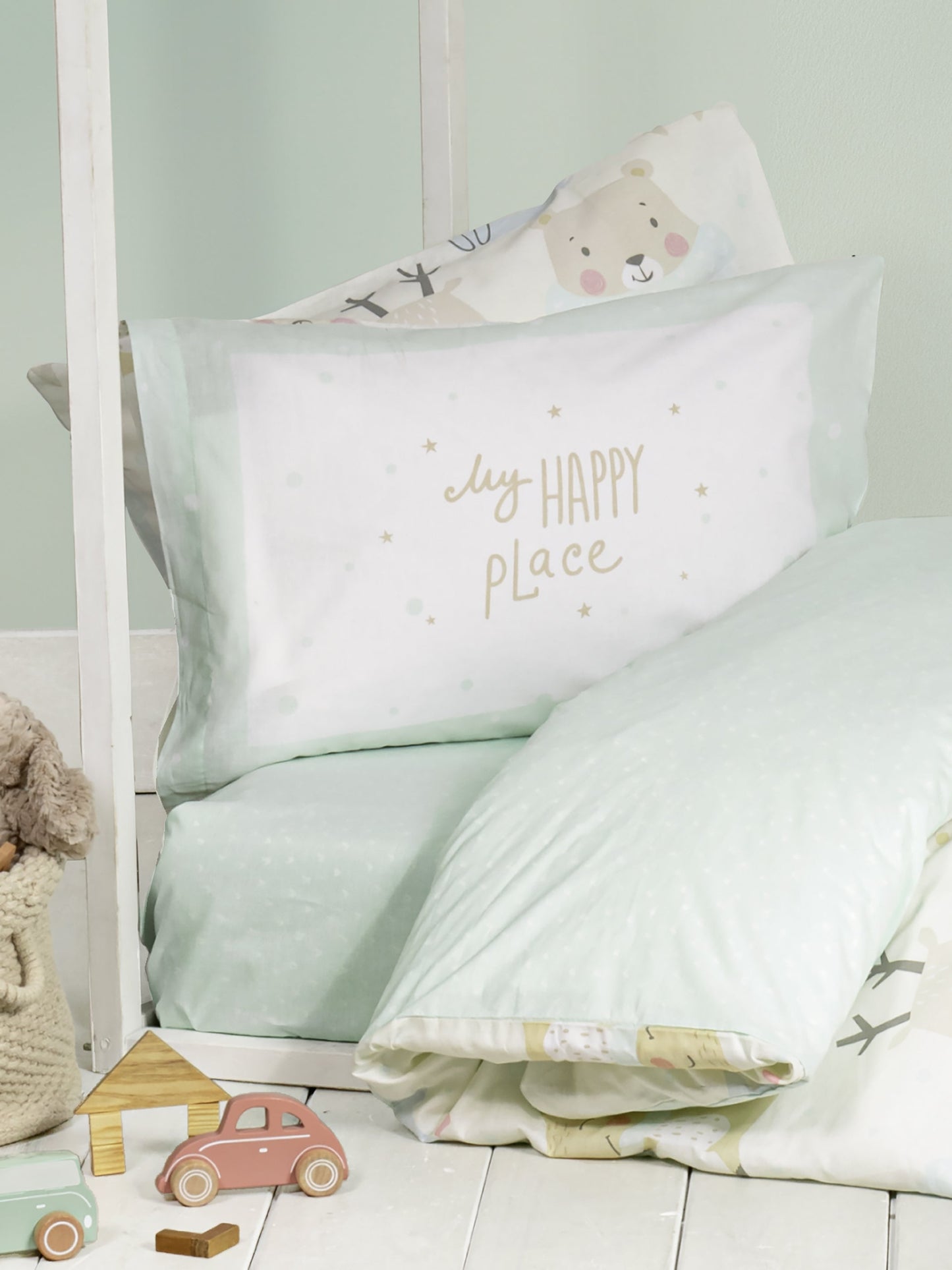 Σετ Παπλωματοθήκη Μονή - Happy Place