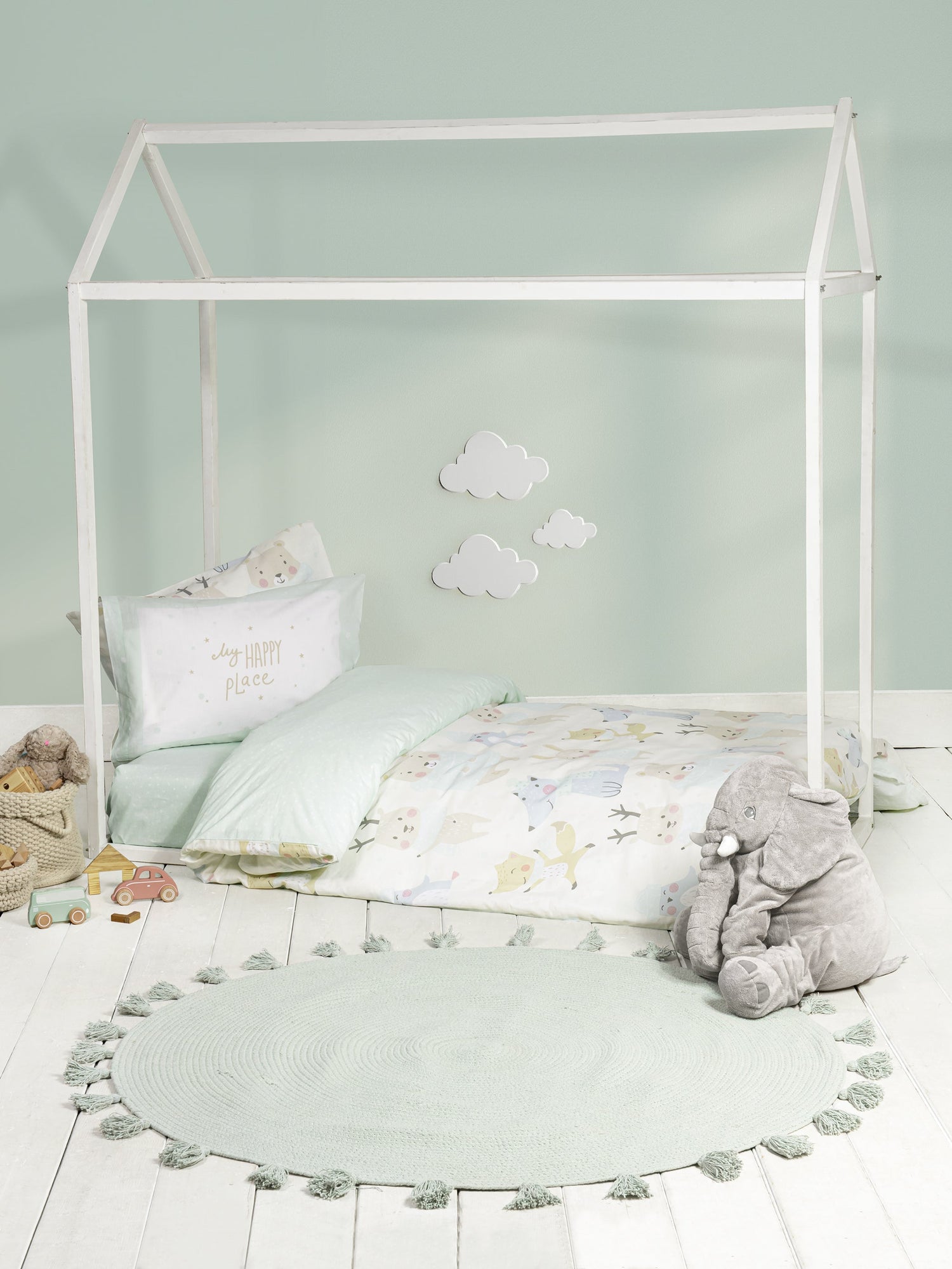 Σετ Παπλωματοθήκη Μονή - Happy Place