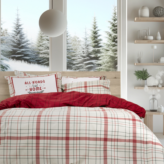 Σετ Παπλωματοθήκη Φανελένια Υπέρδιπλη - Home Bliss - NimaHome - MyHouseandKids