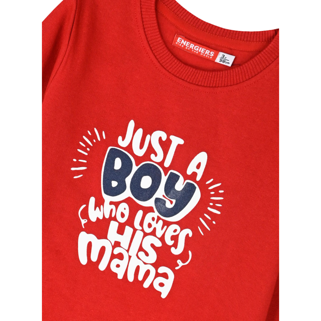 Φόρμα Φούτερ Μπλε "Just a Boy Who Love His Mama" - Energiers - MyHouseandKids