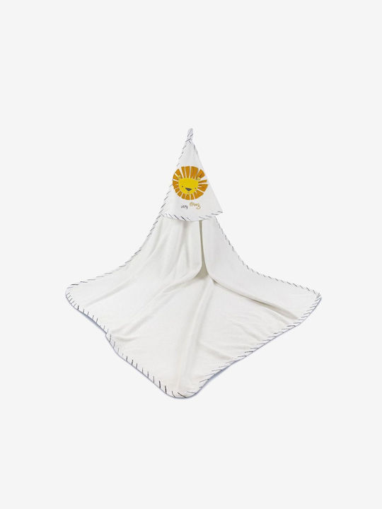 Kάπα Βρεφική Λευκή Λιονταράκι - Bibaby - MyHouseandKids