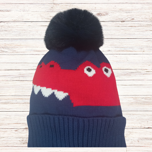 Σκουφάκι Μπλε με Kεντημενο Δεινοσαυράκι - MyHouseandKids